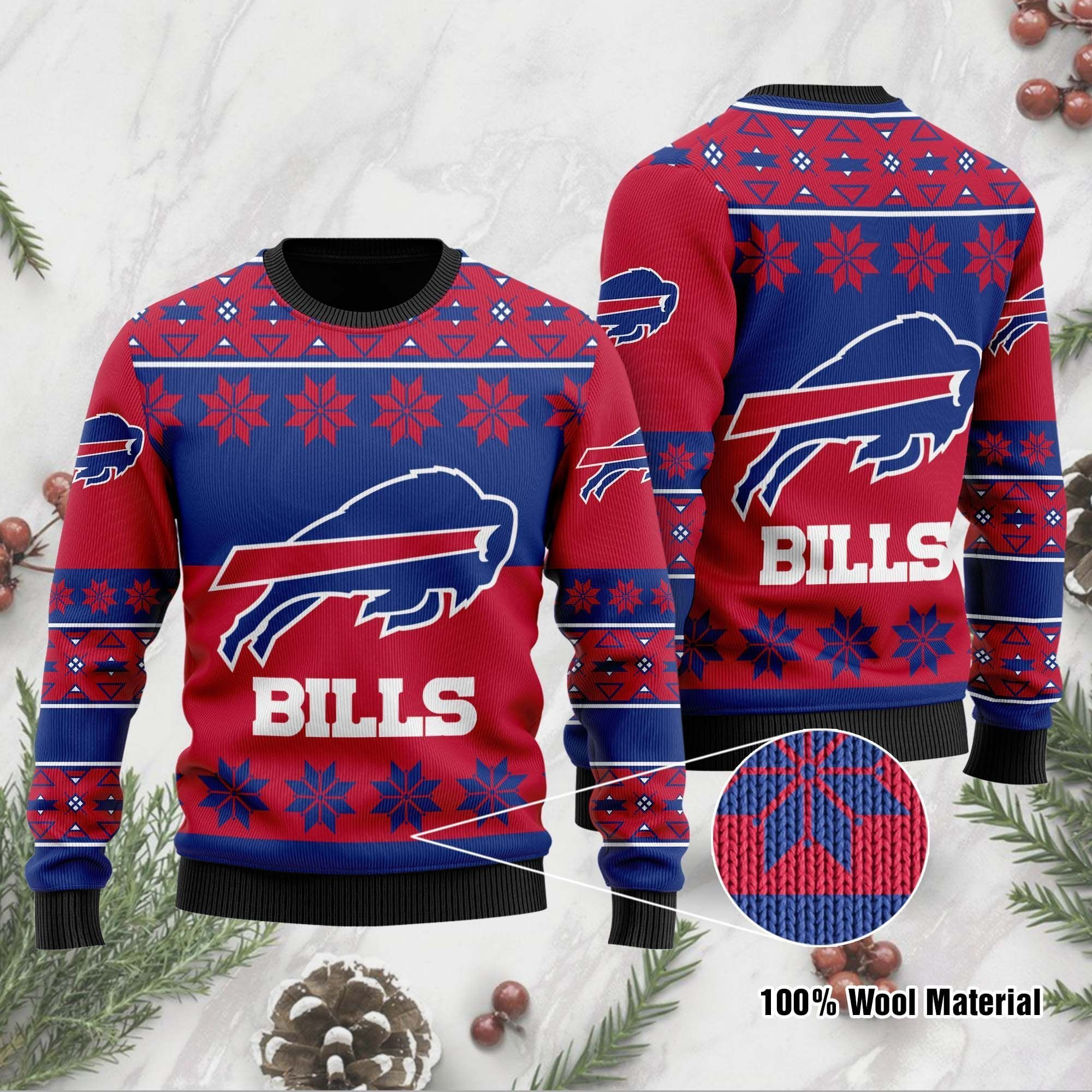Nfl Bb Ugly Christmas Sweater Adult 3D Funny Matching for family