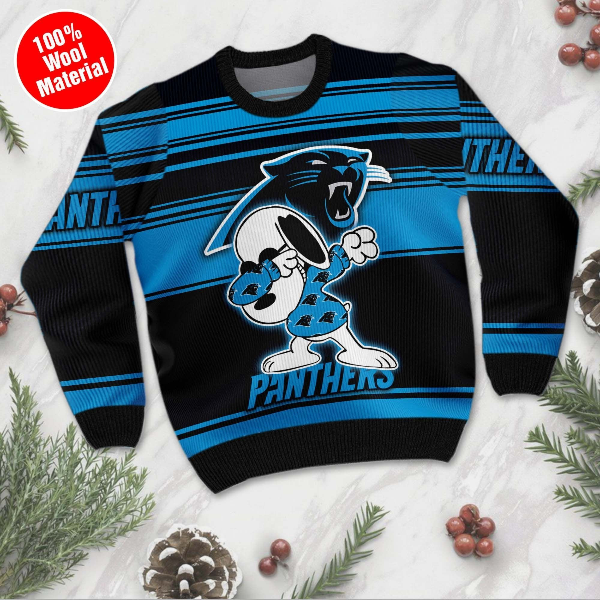 NFL Carolina Panthers D Full Printed Sweater Shirt For Football Fan Nfl Jersey Ugly Christmas Sweater Adult 3D Funny Matching for family - Image 2