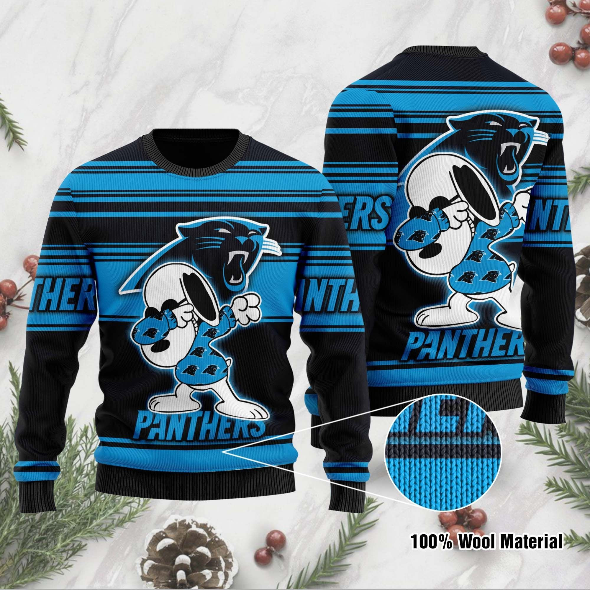 NFL Carolina Panthers D Full Printed Sweater Shirt For Football Fan Nfl Jersey Ugly Christmas Sweater Adult 3D Funny Matching for family