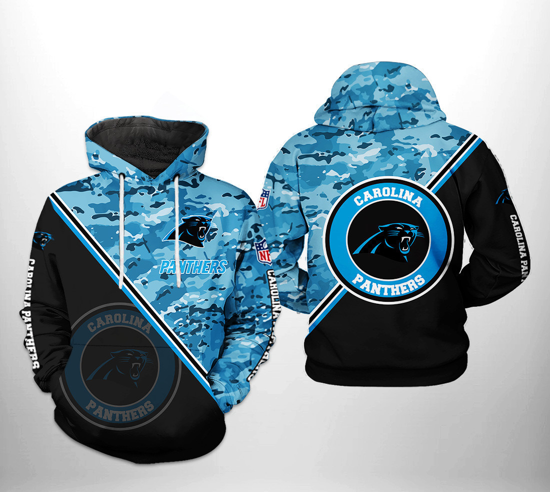 NFL Carolina Panthers NFL Camo Team 3D All Over Print Hoodie, Zip Hoodie