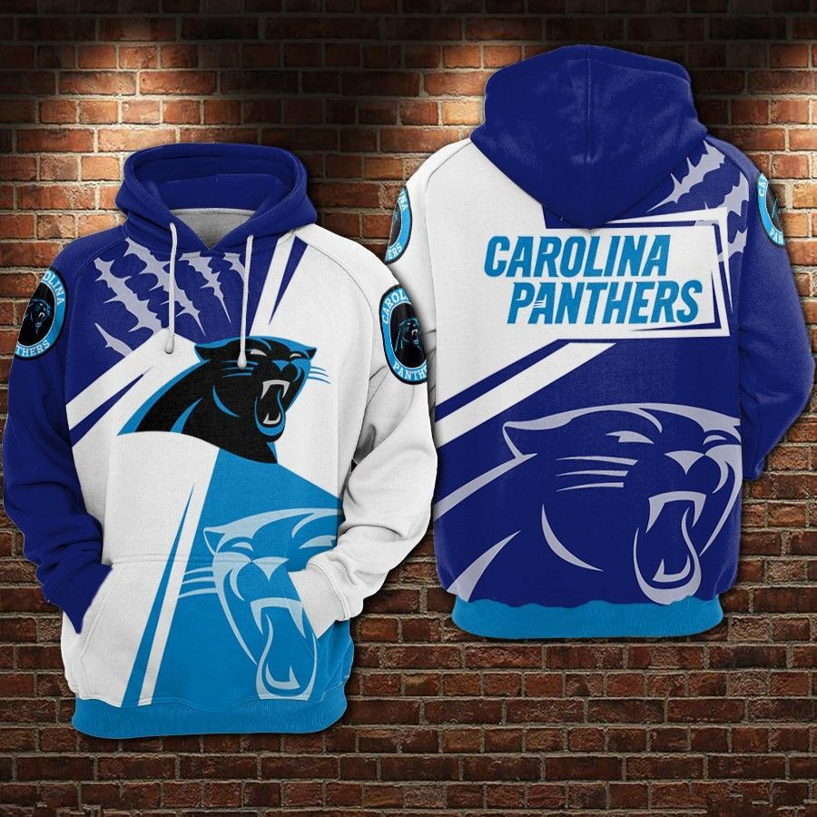 NFL Carolina Panthers Nfl Football Blue White 3D All Over Print Hoodie, Zip Hoodie