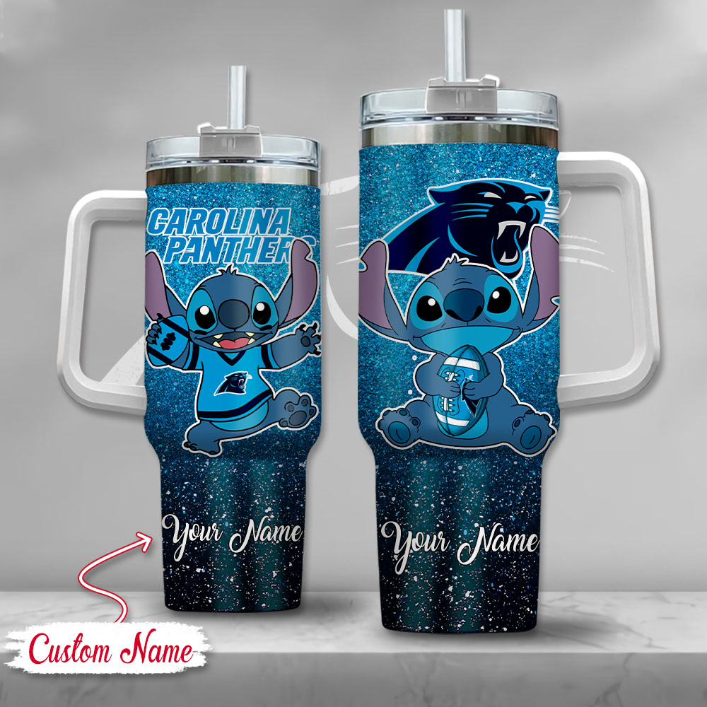 NFL Carolina Panthers Stitch Glitter Custom Stanley Cup 40 oz 30 oz Tumbler With HandleTVC2301125
