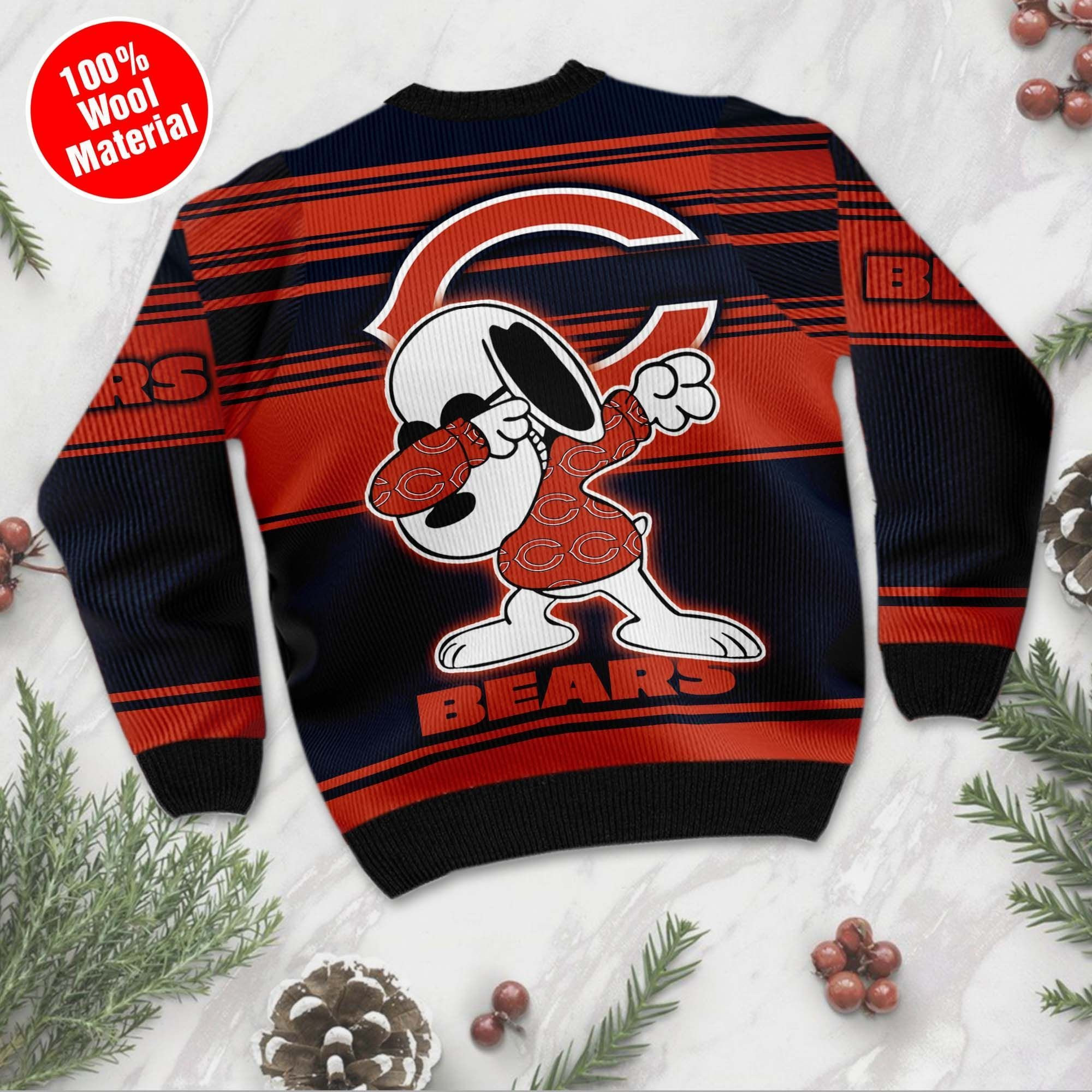 NFL Chicago Bears D Full Printed Sweater Shirt For Football Fan Nfl Jersey Ugly Christmas Sweater Adult 3D Funny Matching for family - Image 3