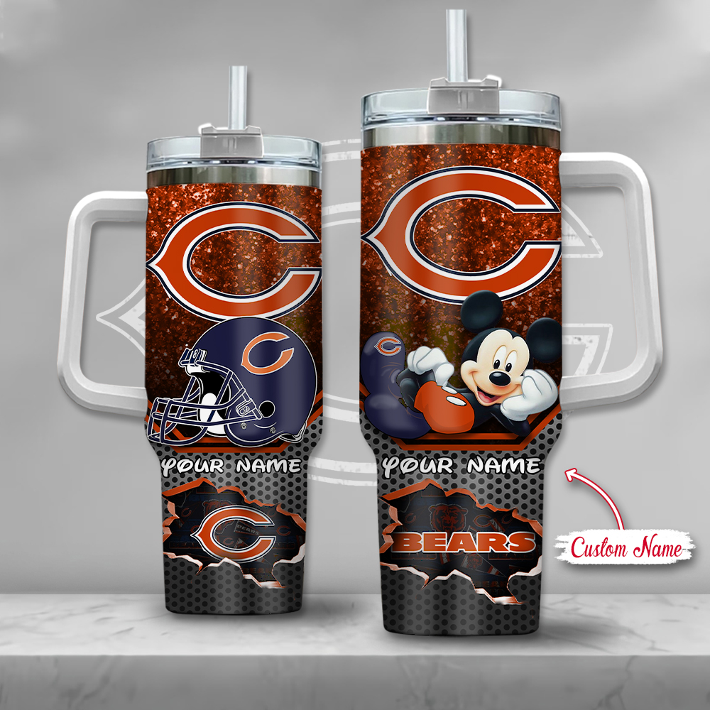 NFL Chicago Bears Mickey Mouse Custom Stanley Cup 40 oz 30 oz Tumbler With HandleTVC2301126