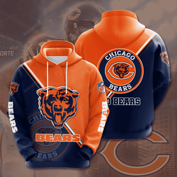 NFL Chicago Bears NFL 3D All Over Print Hoodie, Zip Hoodie