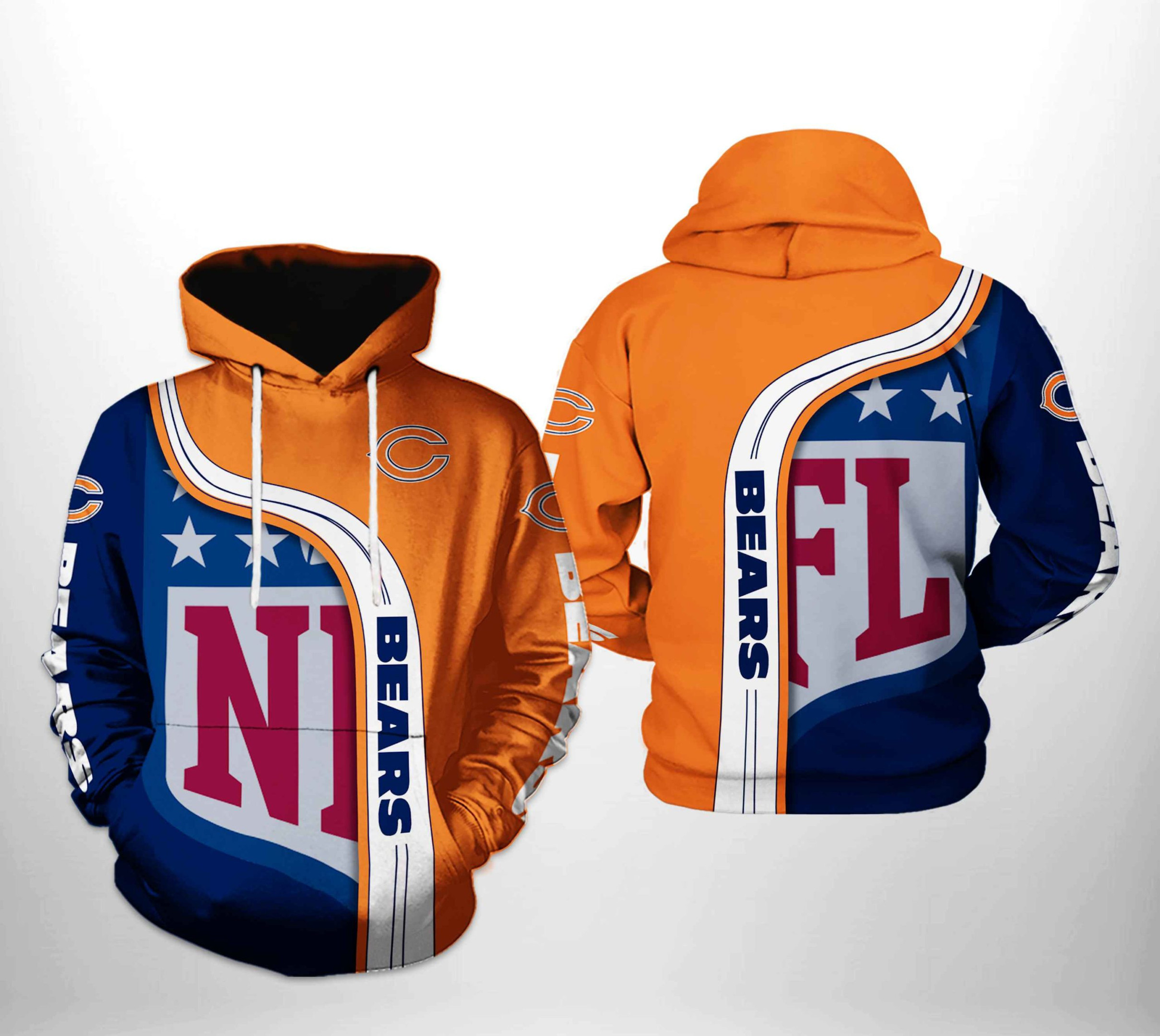 NFL Chicago Bears NFL Team 3D All Over Print Hoodie, Zip Hoodie