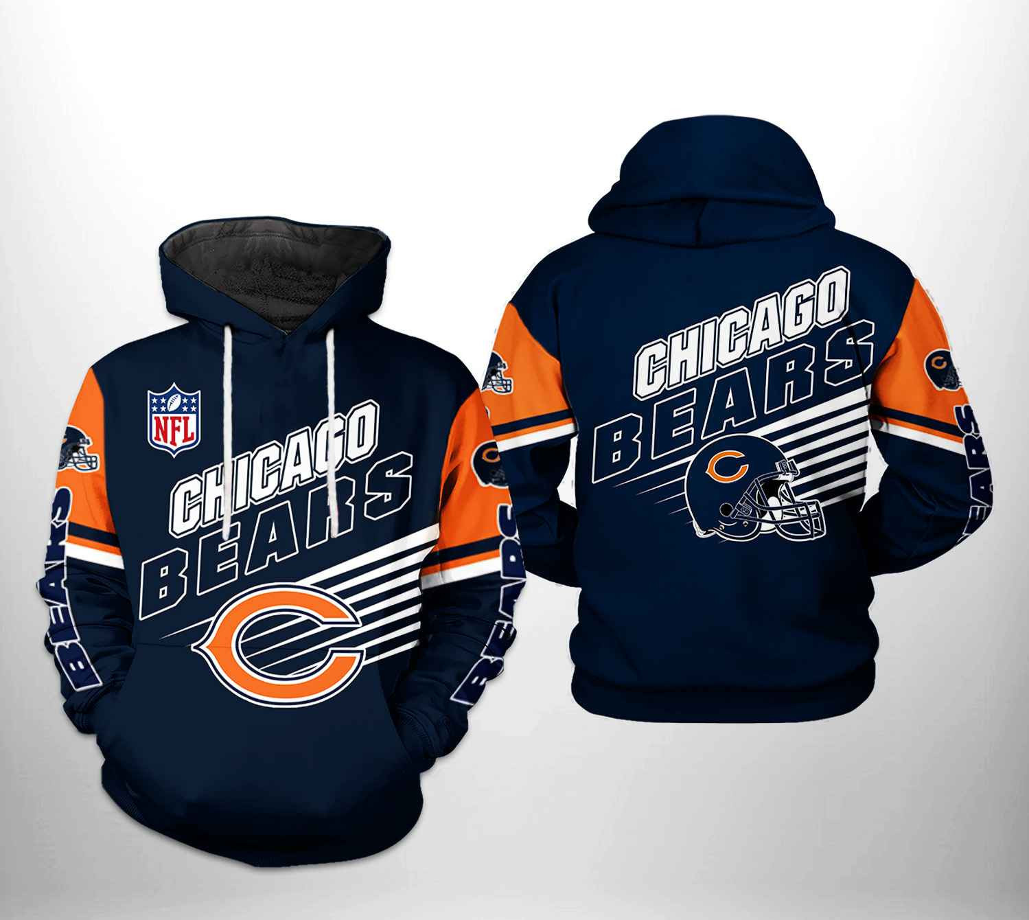 NFL Chicago Bears NFL Team 3D All Over Print Hoodie, Zip Hoodie