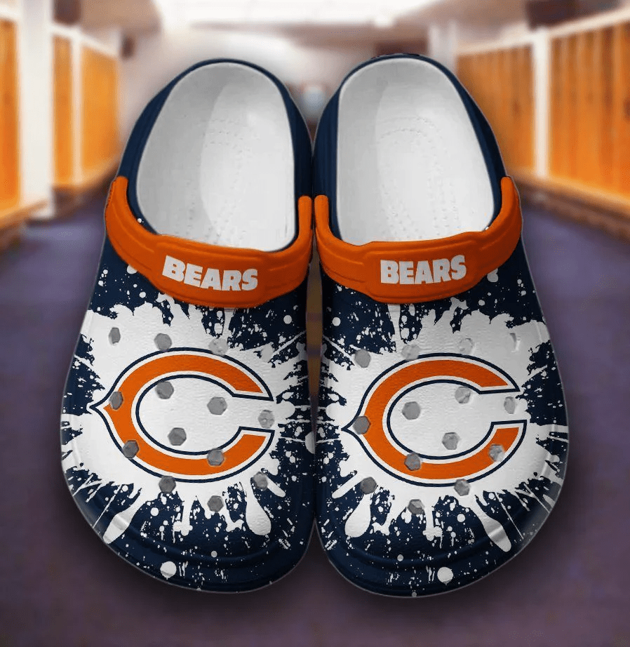 NFL Chicago Bears PolkaCrocsCrocs Clogs Shoes Comfortable Crocband For Men Women