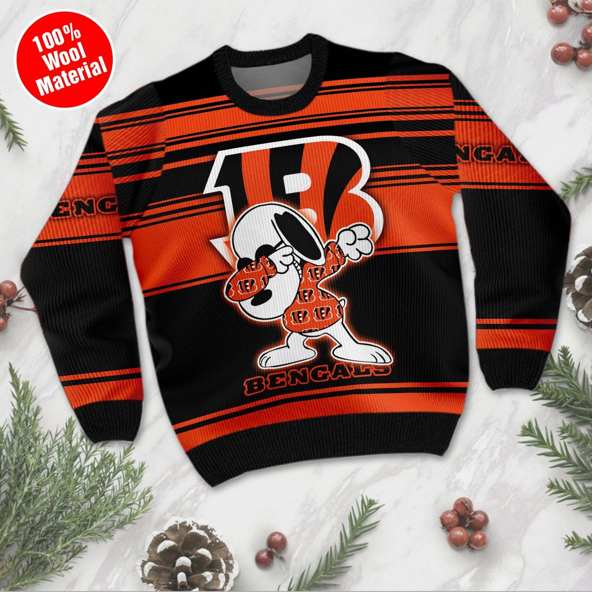 NFL Cincinnati Bengals D Full Printed Sweater Shirt For Football Fan Nfl Jersey Ugly Christmas Sweater Adult 3D Funny Matching for family - Image 2