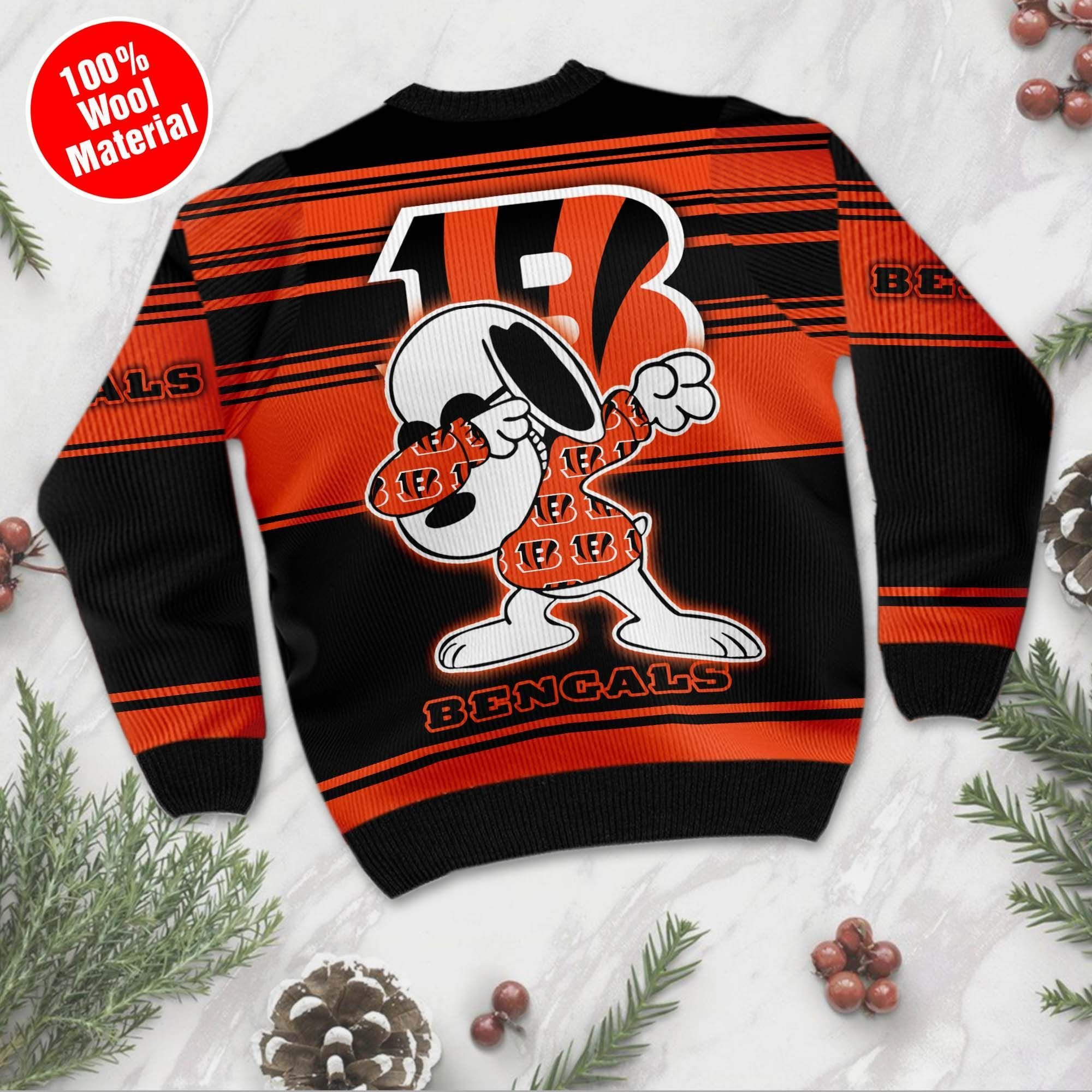 NFL Cincinnati Bengals D Full Printed Sweater Shirt For Football Fan Nfl Jersey Ugly Christmas Sweater Adult 3D Funny Matching for family - Image 3