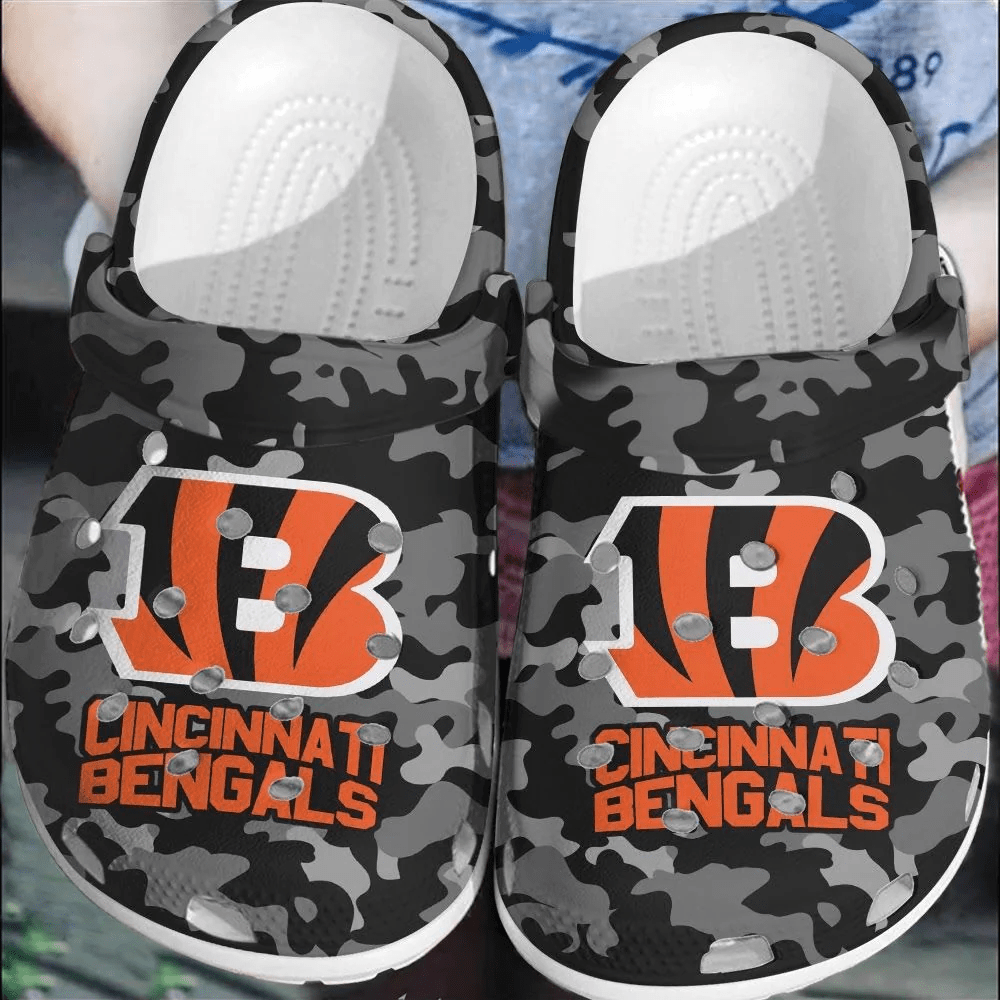 NFL Cincinnati Bengals Football Crocband Clogs Crocs Shoes Comfortable For Men Women