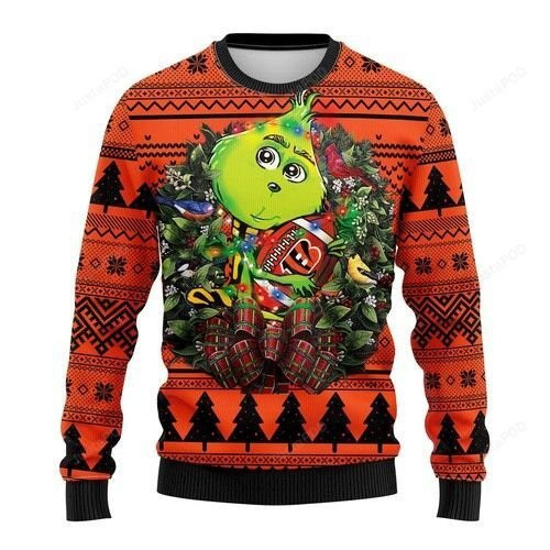 Nfl Cincinnati Bengals Grinch Ugly Christmas Sweater Adult 3D Funny Matching for family