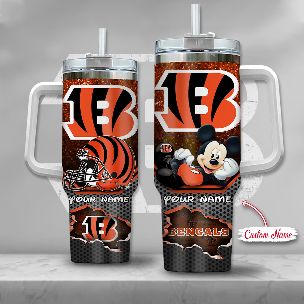 NFL Cincinnati Bengals Mickey Mouse Custom Stanley Cup 40 oz 30 oz Tumbler With HandleTVC2301126