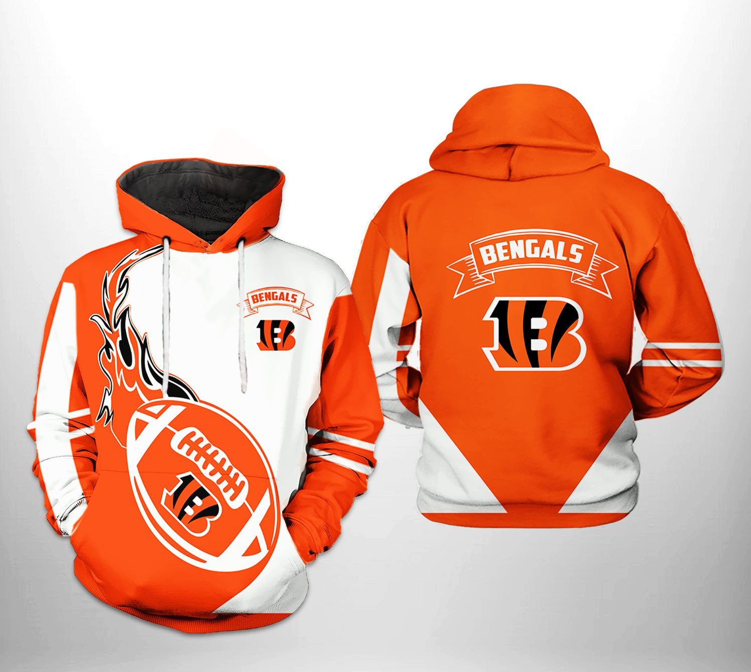 NFL Cincinnati Bengals NFL Classic 3D All Over Print Hoodie, Zip Hoodie