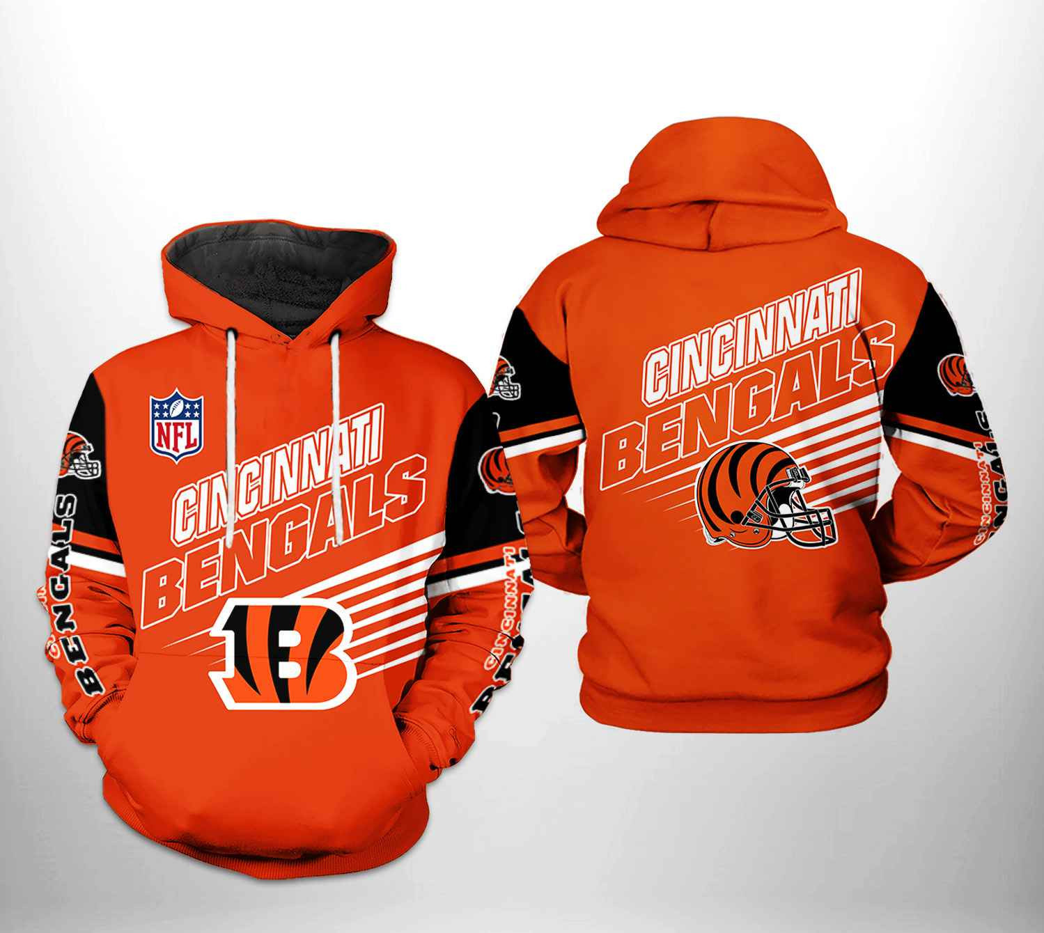 NFL Cincinnati Bengals NFL Team 3D All Over Print Hoodie, Zip Hoodie