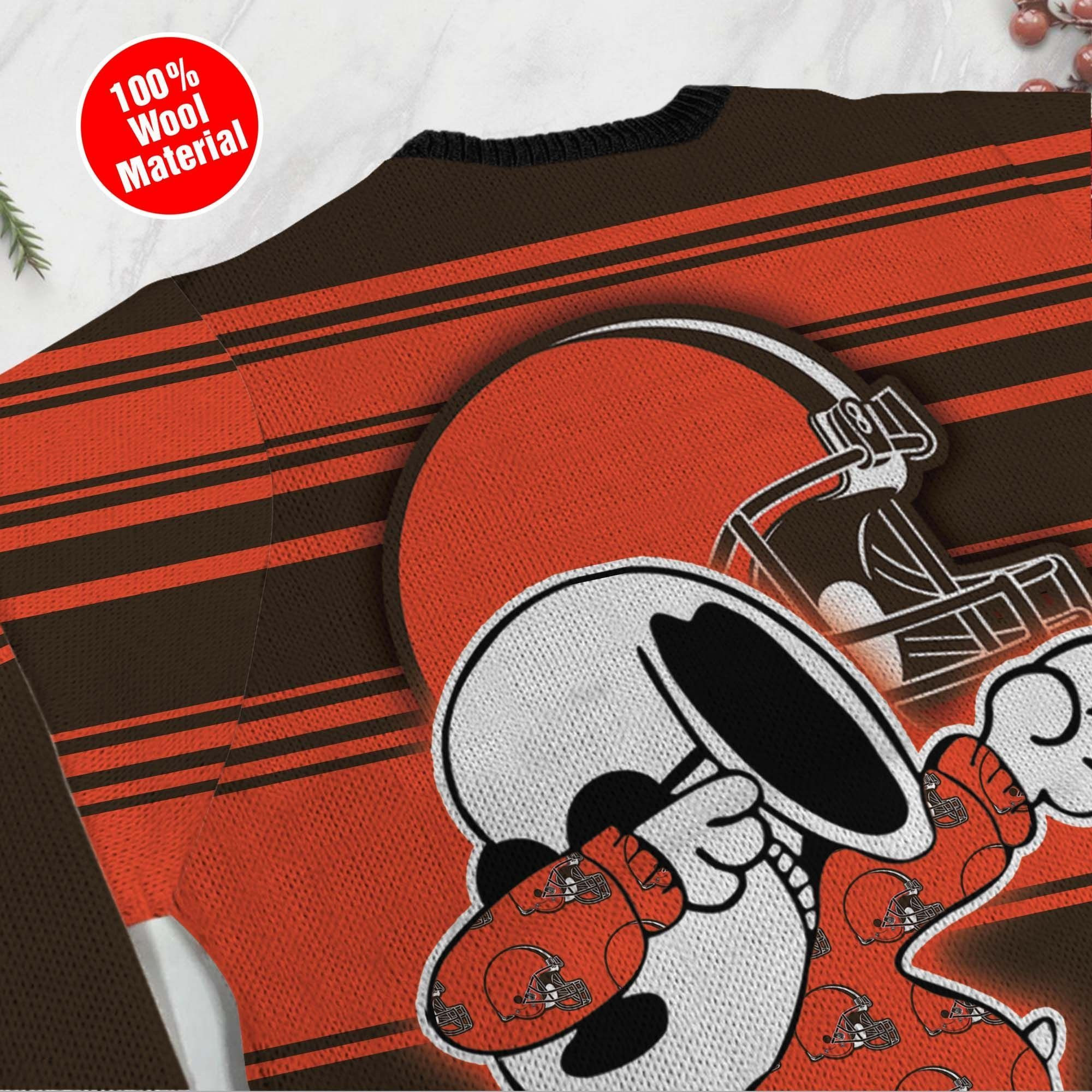 NFL Cleveland Browns D Full Printed Sweater Shirt For Football Fan Nfl Jersey Ugly Christmas Sweater Adult 3D Funny Matching for family - Image 5