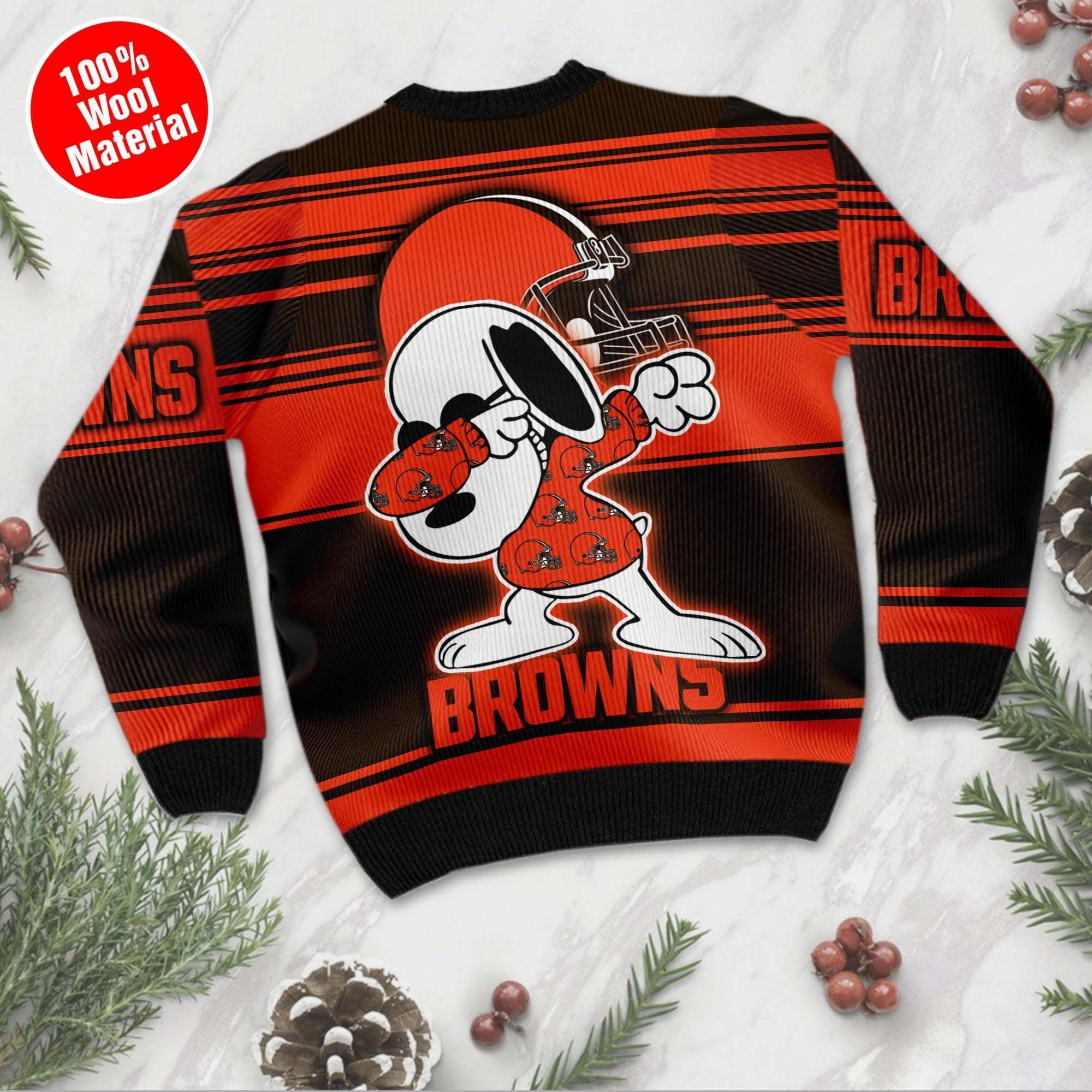 NFL Cleveland Browns D Full Printed Sweater Shirt For Football Fan Nfl Jersey Ugly Christmas Sweater Adult 3D Funny Matching for family - Image 3