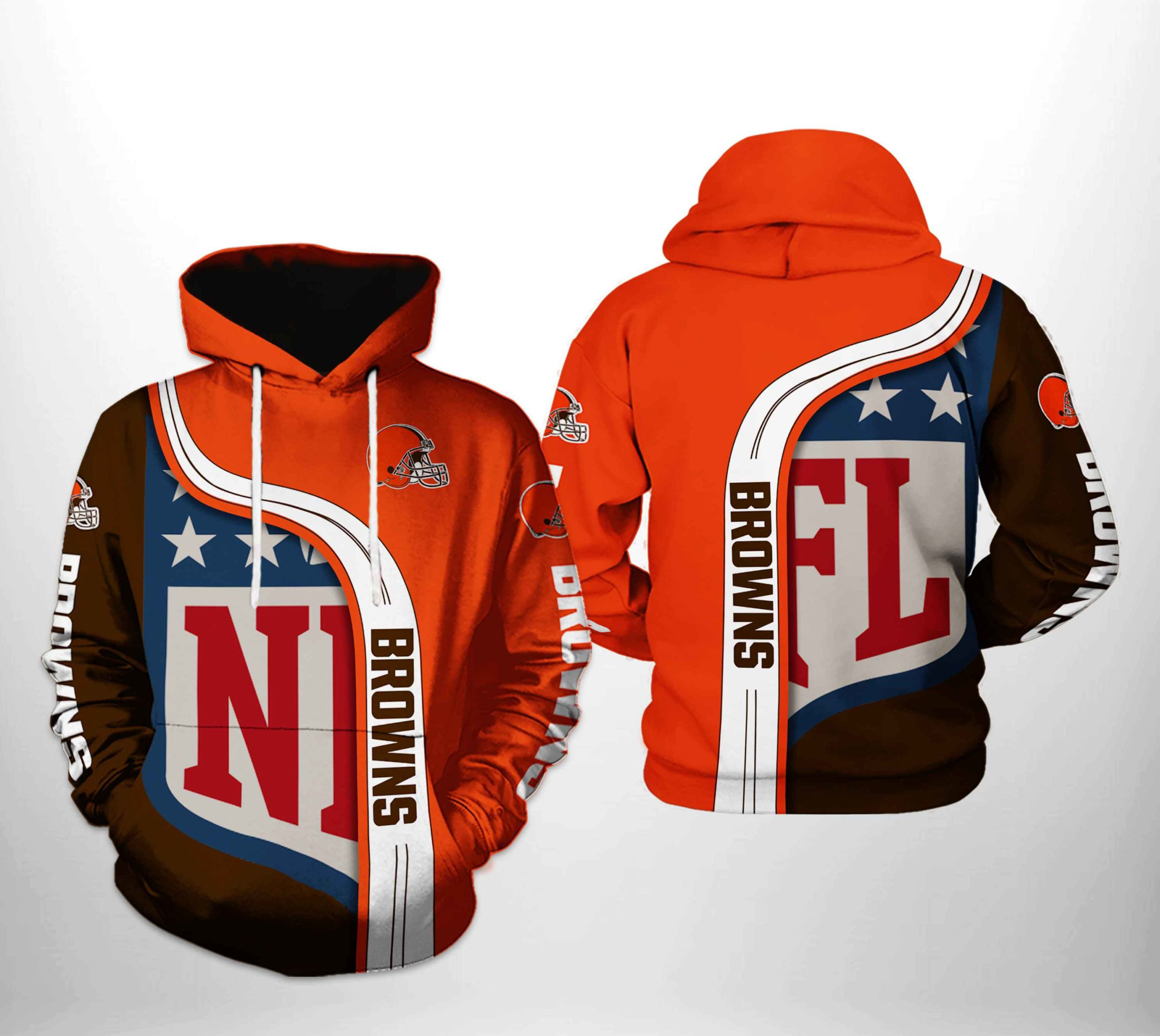 NFL Cleveland Browns NFL Team 3D All Over Print Hoodie, Zip Hoodie