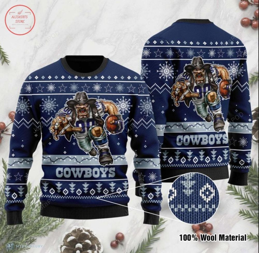 Nfl Cowboys Dallas Ugly Christmas Sweater Adult 3D Funny Matching for family