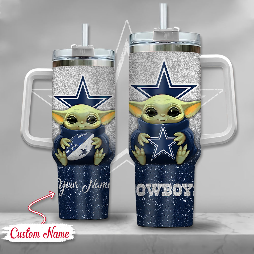 NFL Dallas Cowboys Baby Yoda Custom Stanley Cup 40 oz 30 oz Tumbler With HandleTVC2301127
