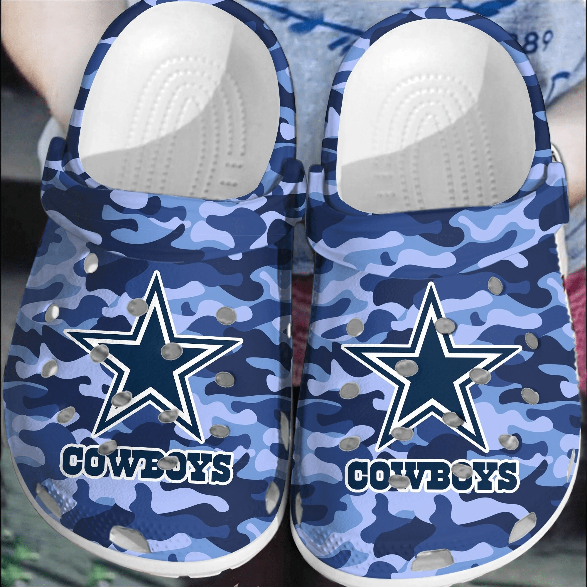 NFL Dallas Cowboys Football Crocband Shoes Clogs Crocs Comfortable For Men Women
