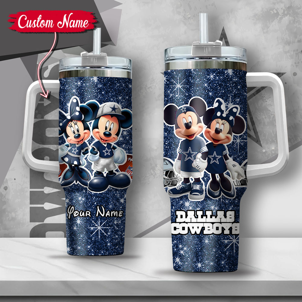 NFL Dallas Cowboys Mickey And Minnie Couple Custom Stanley Cup 40 oz 30 oz Tumbler With HandleTVC2301127