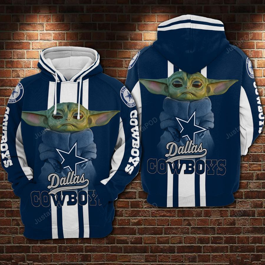 NFL Dallas Cowboys Nfl Football Baby Yoda Dragon Ball Z 3D All Over Print Hoodie, Zip Hoodie