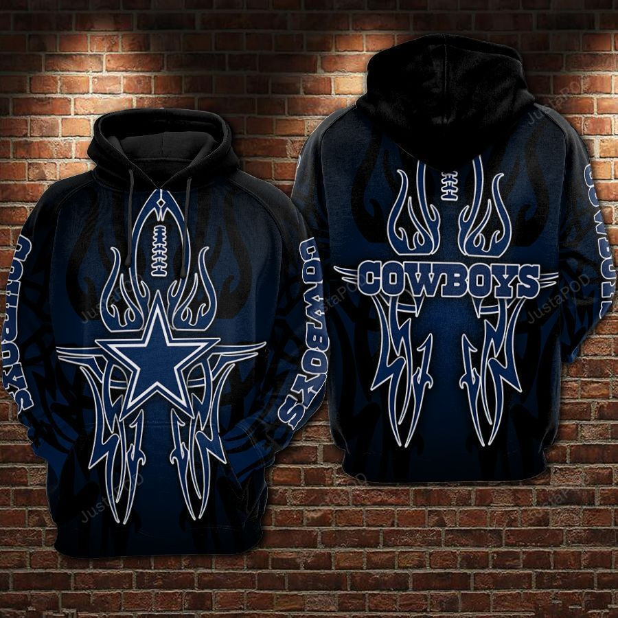 NFL Dallas Cowboys Nfl Football Black 3D All Over Print Hoodie, Zip Hoodie