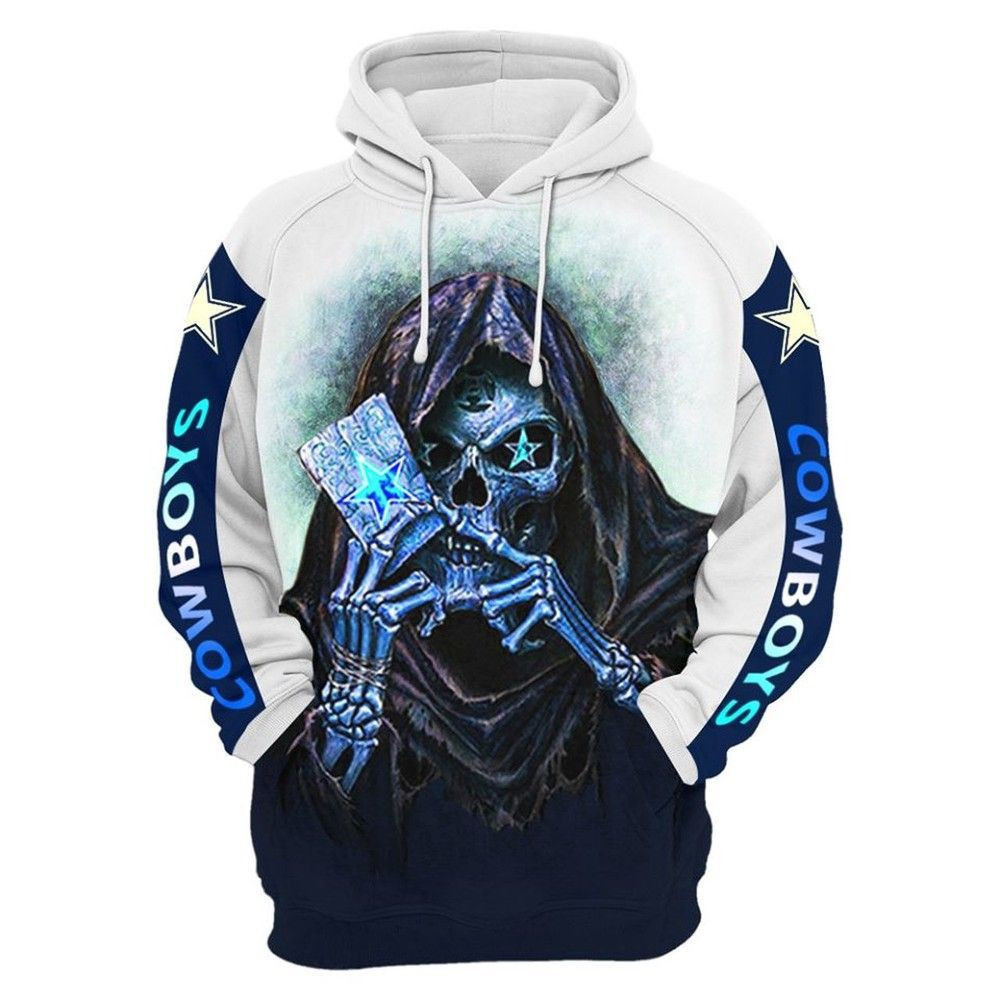 NFL Dallas Cowboys Nfl Football Magic Skull 3D All Over Print Hoodie, Zip Hoodie