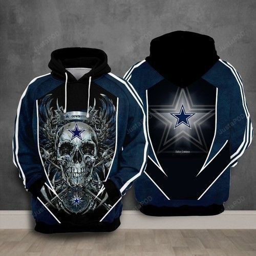 NFL Dallas Cowboys Nfl Football Skull Death 3D All Over Print Hoodie, Zip Hoodie