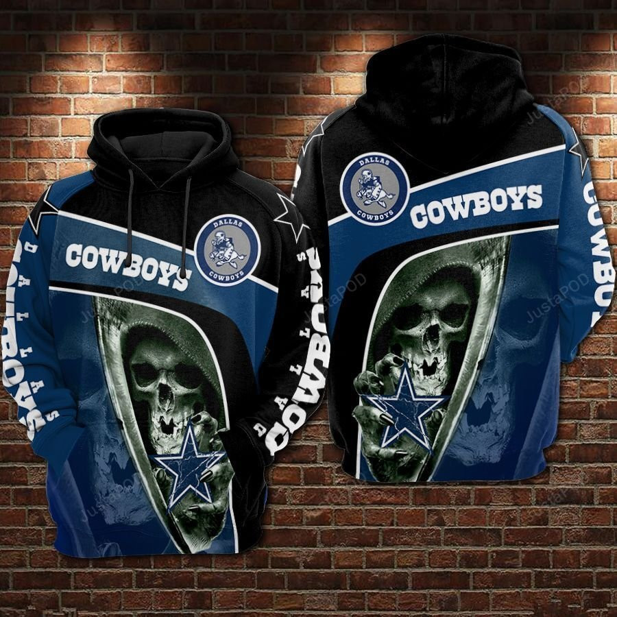 NFL Dallas Cowboys Nfl Football Skull Death Star 3D All Over Print Hoodie, Zip Hoodie