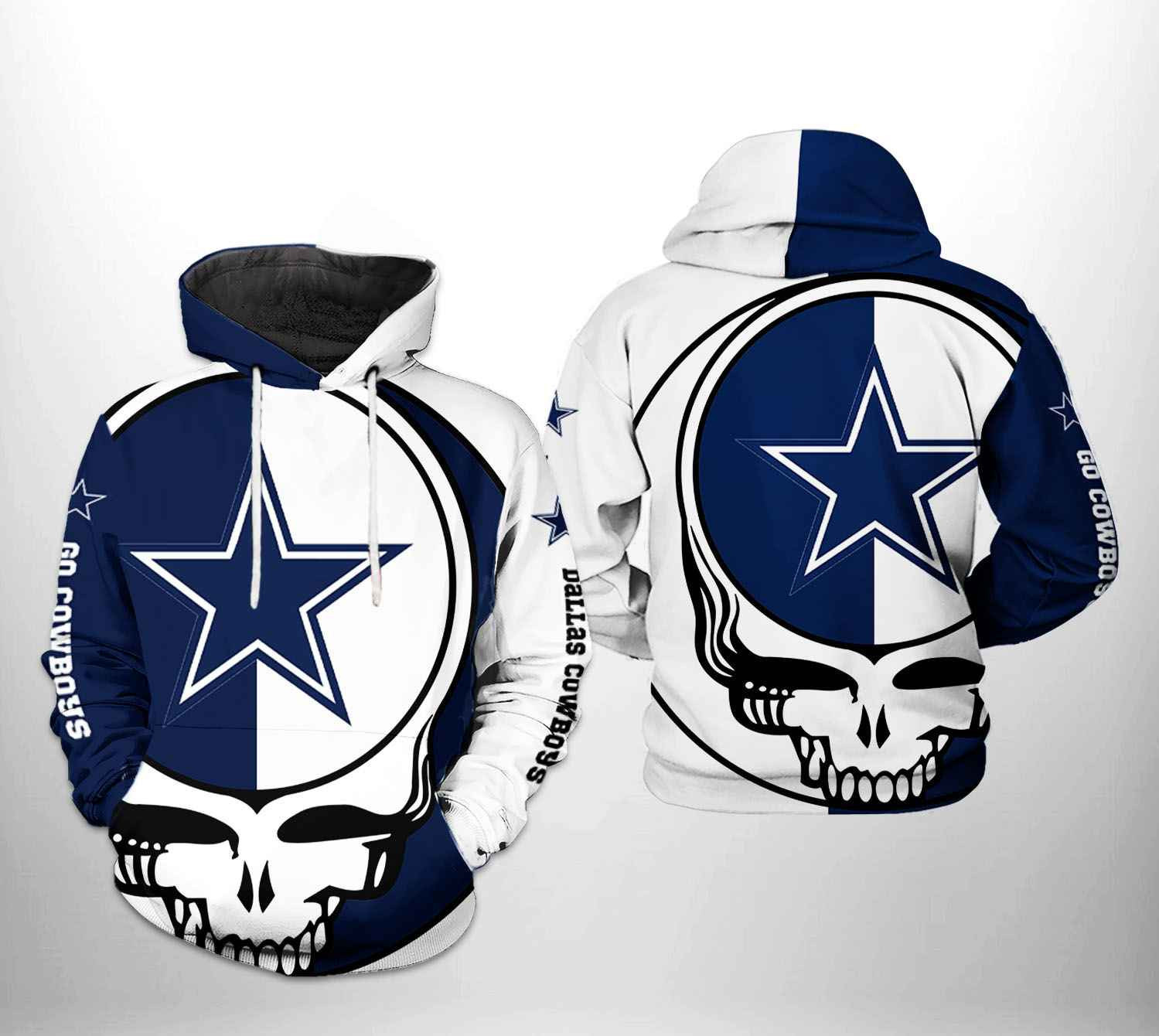 NFL Dallas Cowboys NFL Grateful Dead 3D All Over Print Hoodie, Zip Hoodie