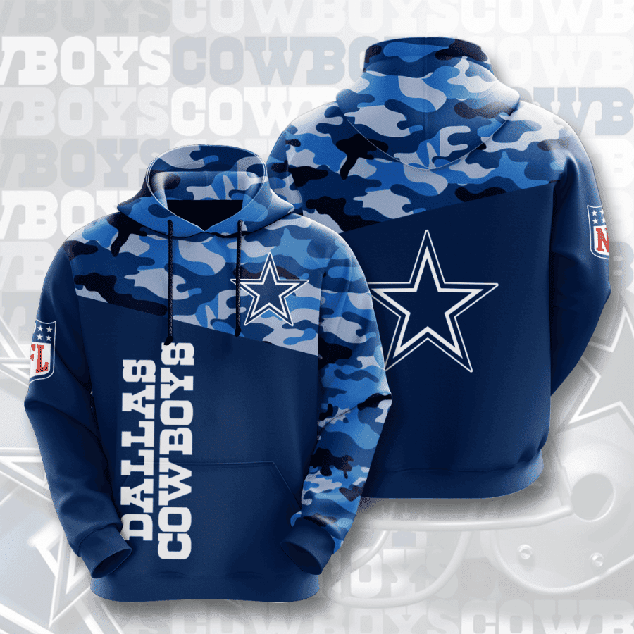 NFL Dallas Cowboys Nfl Navy Camoflage 3D All Over Print Hoodie, Zip Hoodie