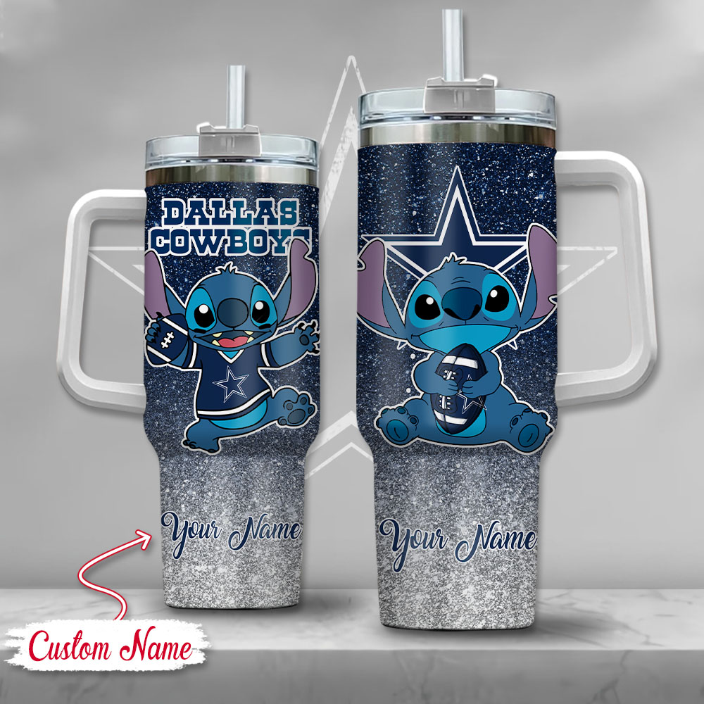 NFL Dallas Cowboys Stitch Glitter Custom Stanley Cup 40 oz 30 oz Tumbler With HandleTVC2301125