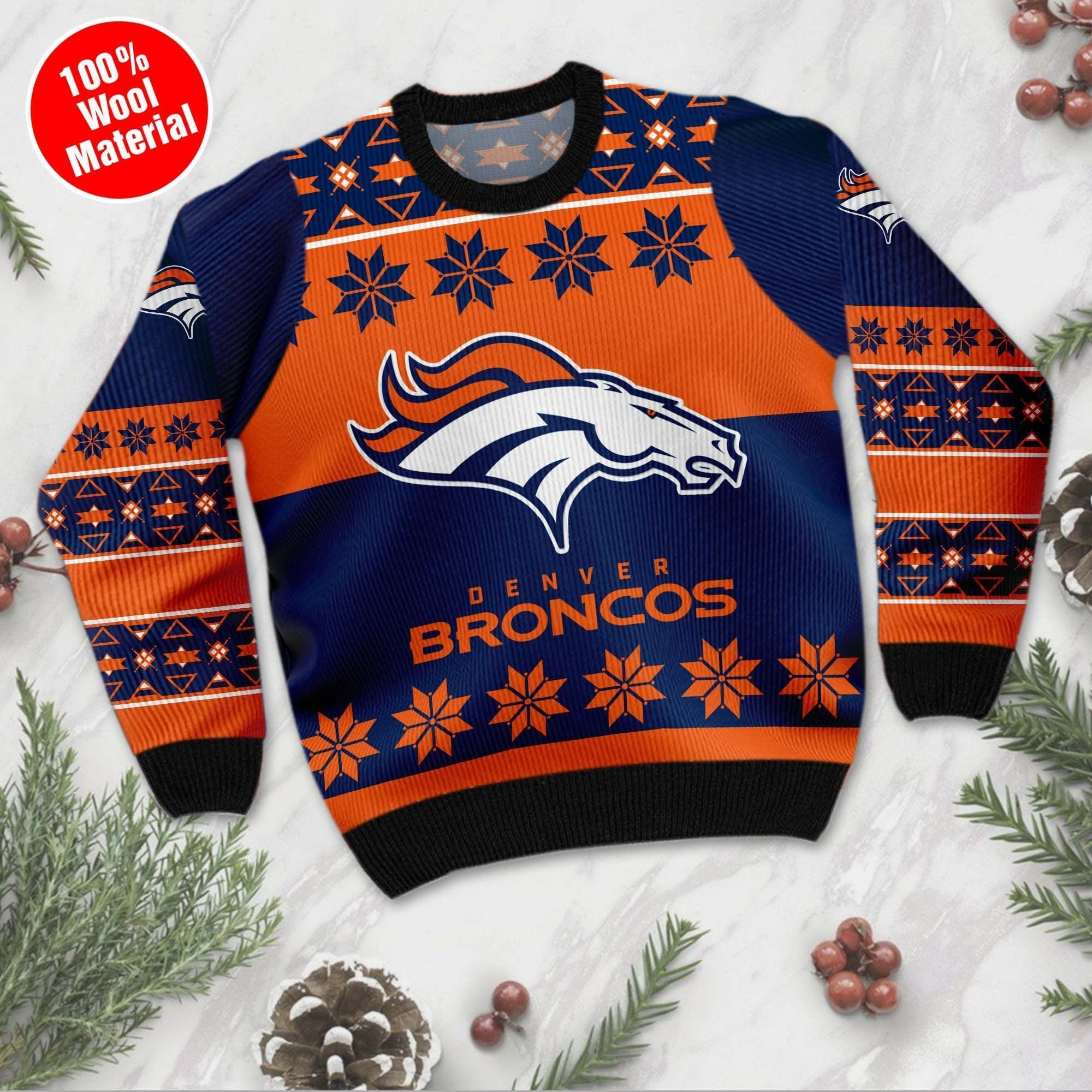 Nfl Db Ugly Christmas Sweater Adult 3D Funny Matching for family