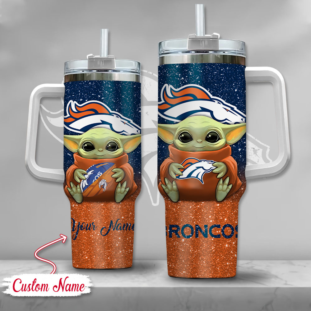 NFL Denver Broncos Baby Yoda Custom Stanley Cup 40 oz 30 oz Tumbler With HandleTVC2301127
