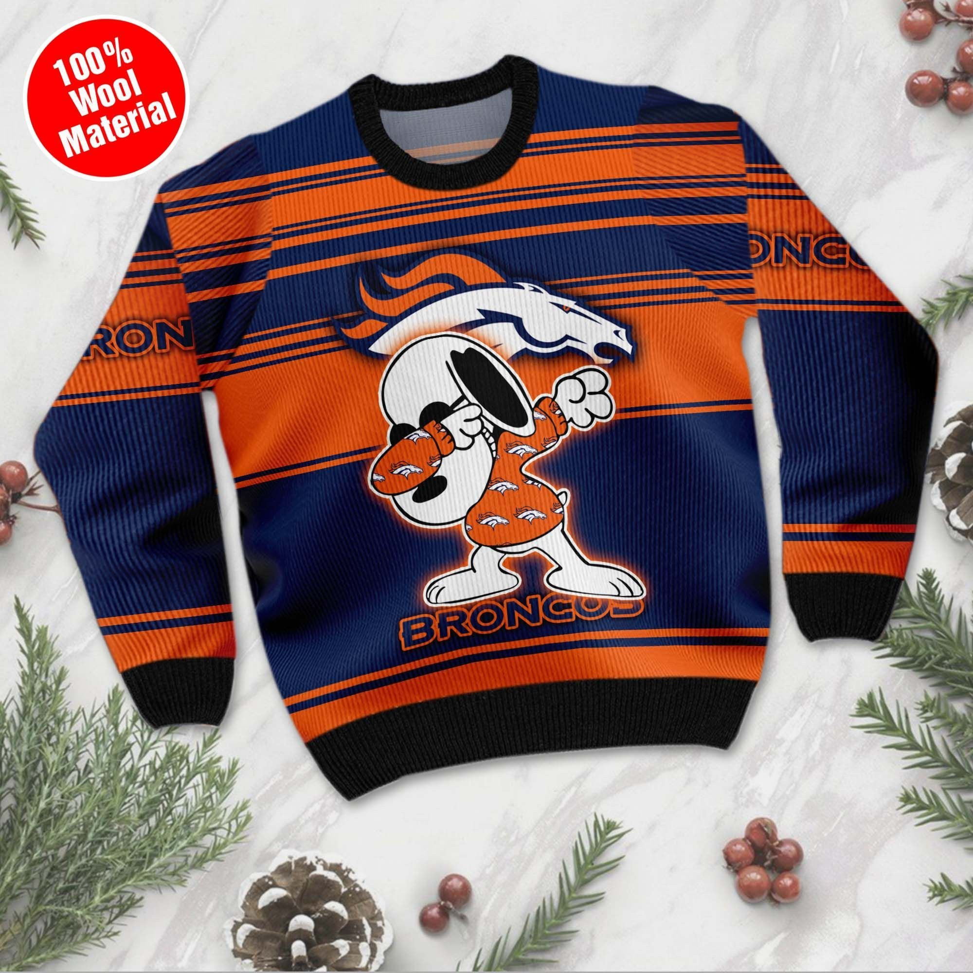 NFL Denver Broncos D Full Printed Sweater Shirt For Football Fan Nfl Jersey Ugly Christmas Sweater Adult 3D Funny Matching for family - Image 2