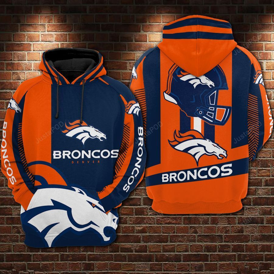NFL Denver Broncos Nfl Football Orange 3D All Over Print Hoodie, Zip Hoodie