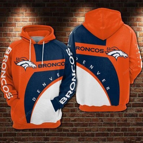 NFL Denver Broncos Nfl Football Orange Blue 3D All Over Print Hoodie, Zip Hoodie