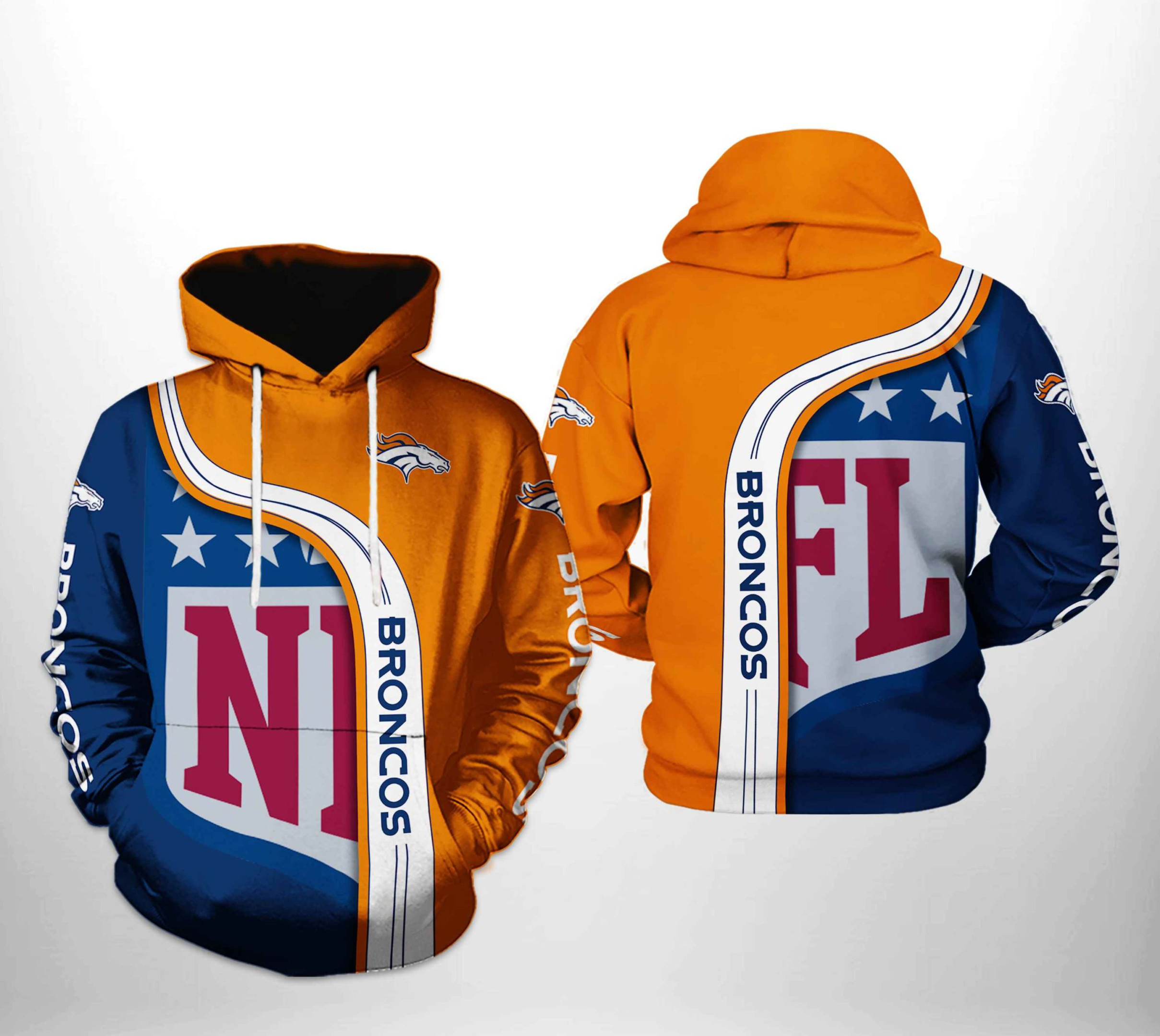 NFL Denver Broncos NFL Team 3D All Over Print Hoodie, Zip Hoodie