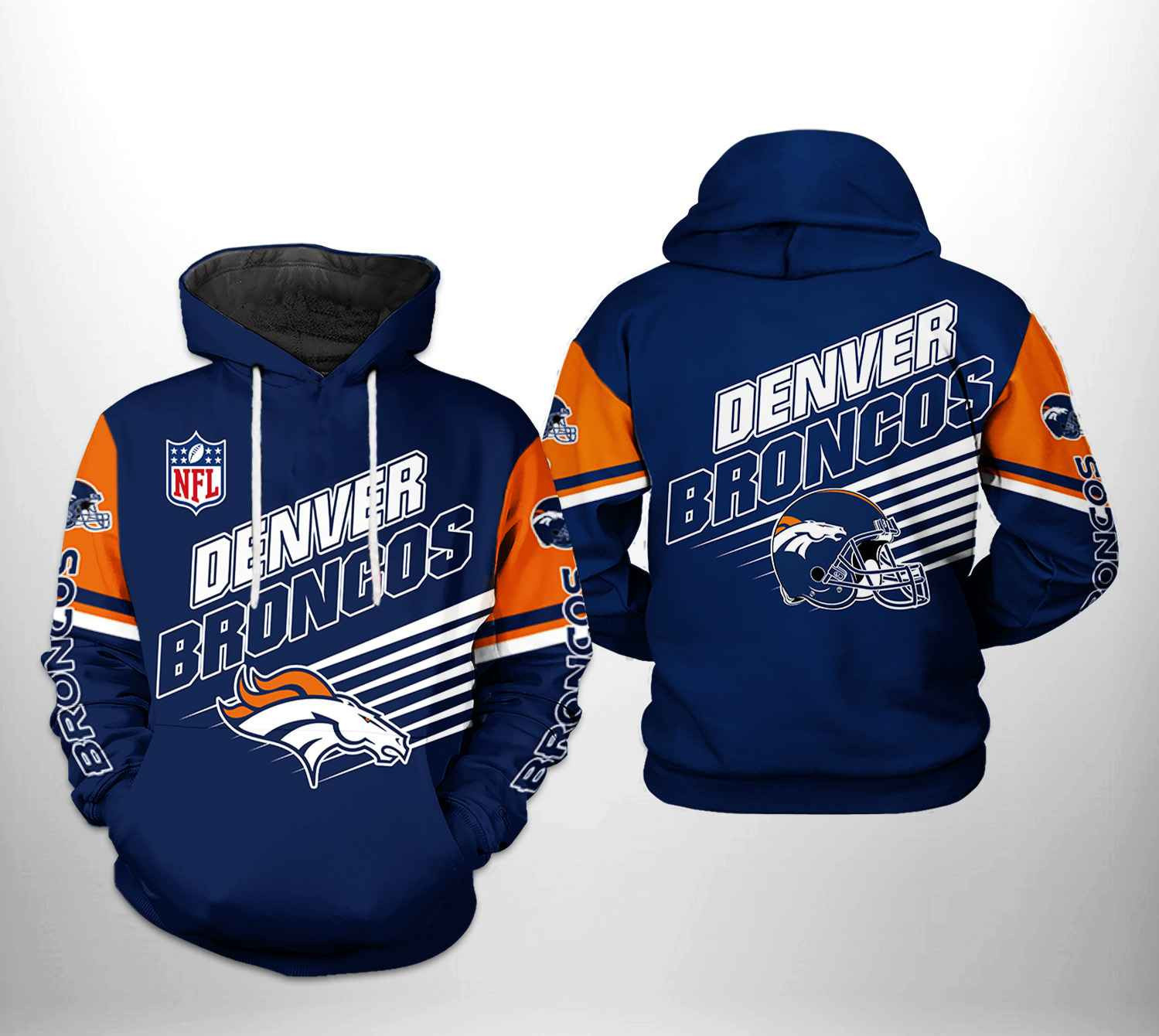 NFL Denver Broncos NFL Team 3D All Over Print Hoodie, Zip Hoodie