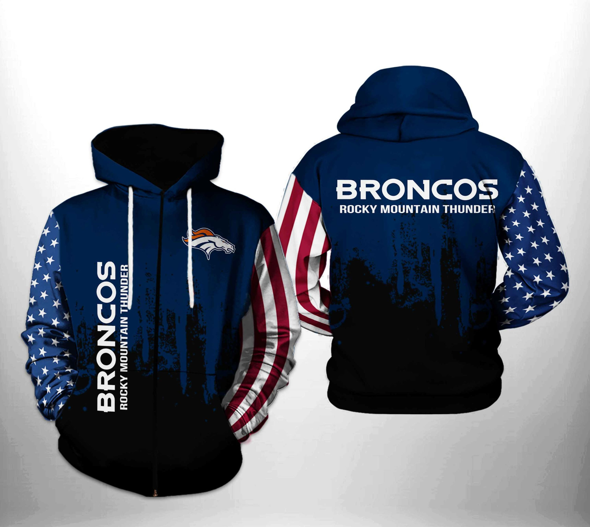 NFL Denver Broncos NFL Team US 3D All Over Print Hoodie, Zip Hoodie