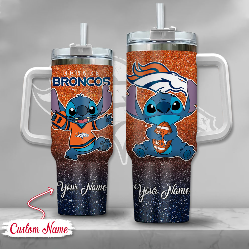 NFL Denver Broncos Stitch Glitter Custom Stanley Cup 40 oz 30 oz Tumbler With HandleTVC2301125