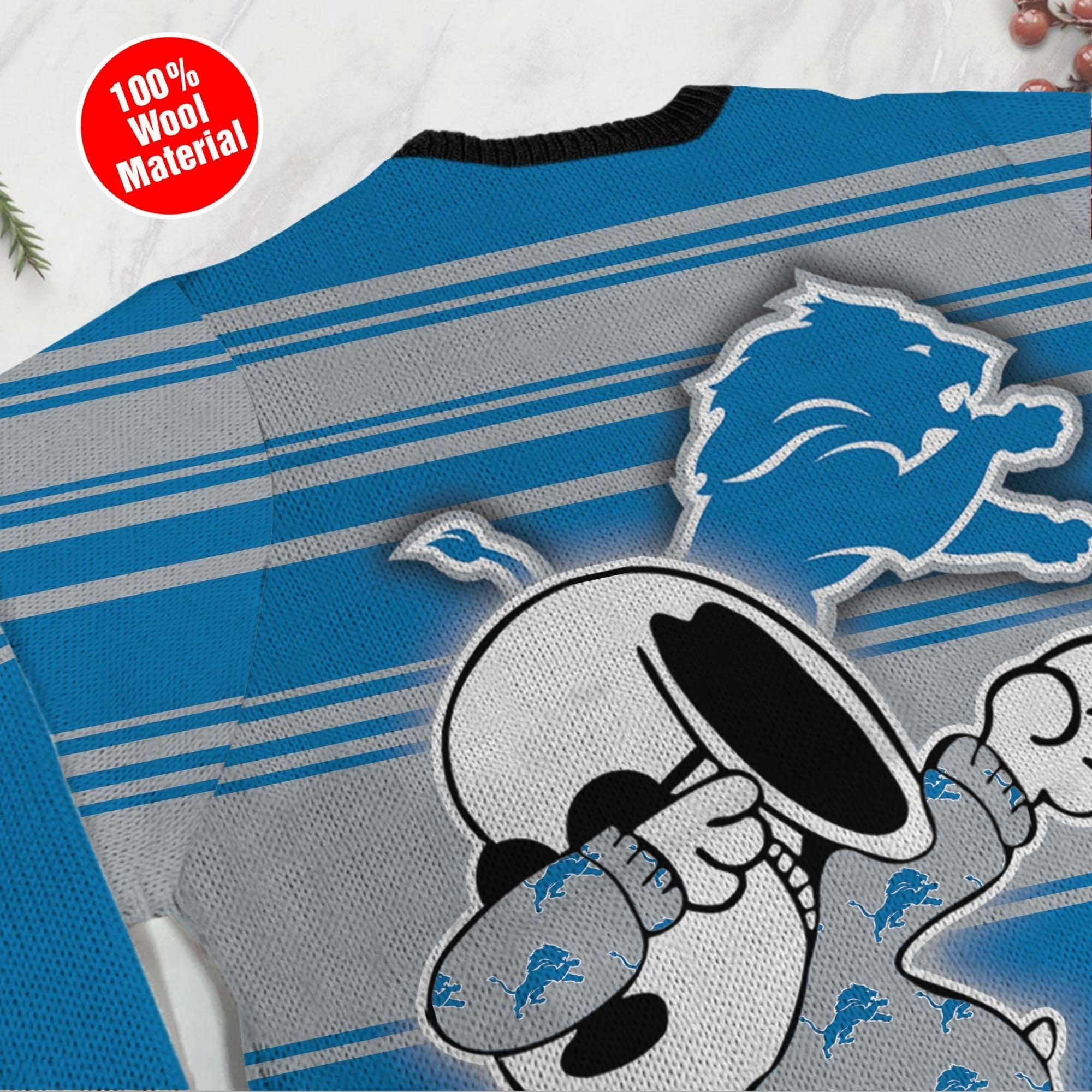 NFL Detroit Lions D Full Printed Sweater Shirt For Football Fan Nfl Jersey Ugly Christmas Sweater Adult 3D Funny Matching for family - Image 4