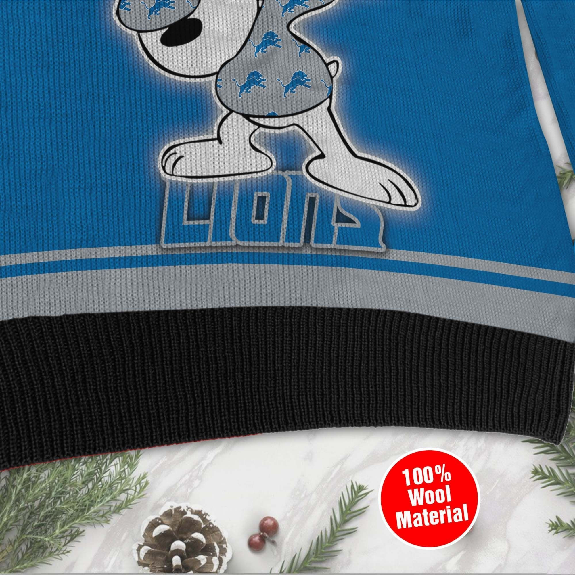 NFL Detroit Lions D Full Printed Sweater Shirt For Football Fan Nfl Jersey Ugly Christmas Sweater Adult 3D Funny Matching for family - Image 3