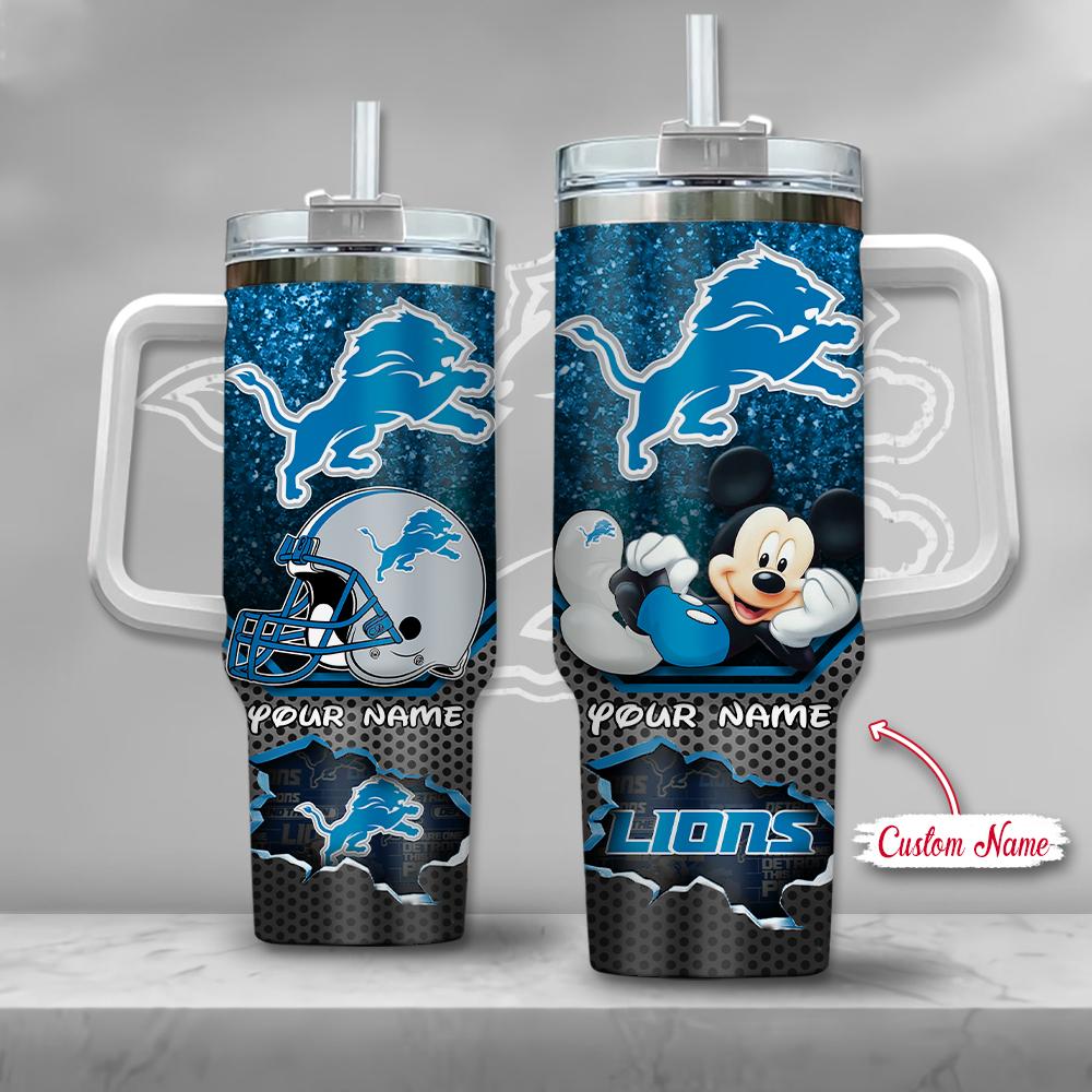 NFL Detroit Lions Mickey Mouse Custom Stanley Cup 40 oz 30 oz Tumbler With HandleTVC2301126