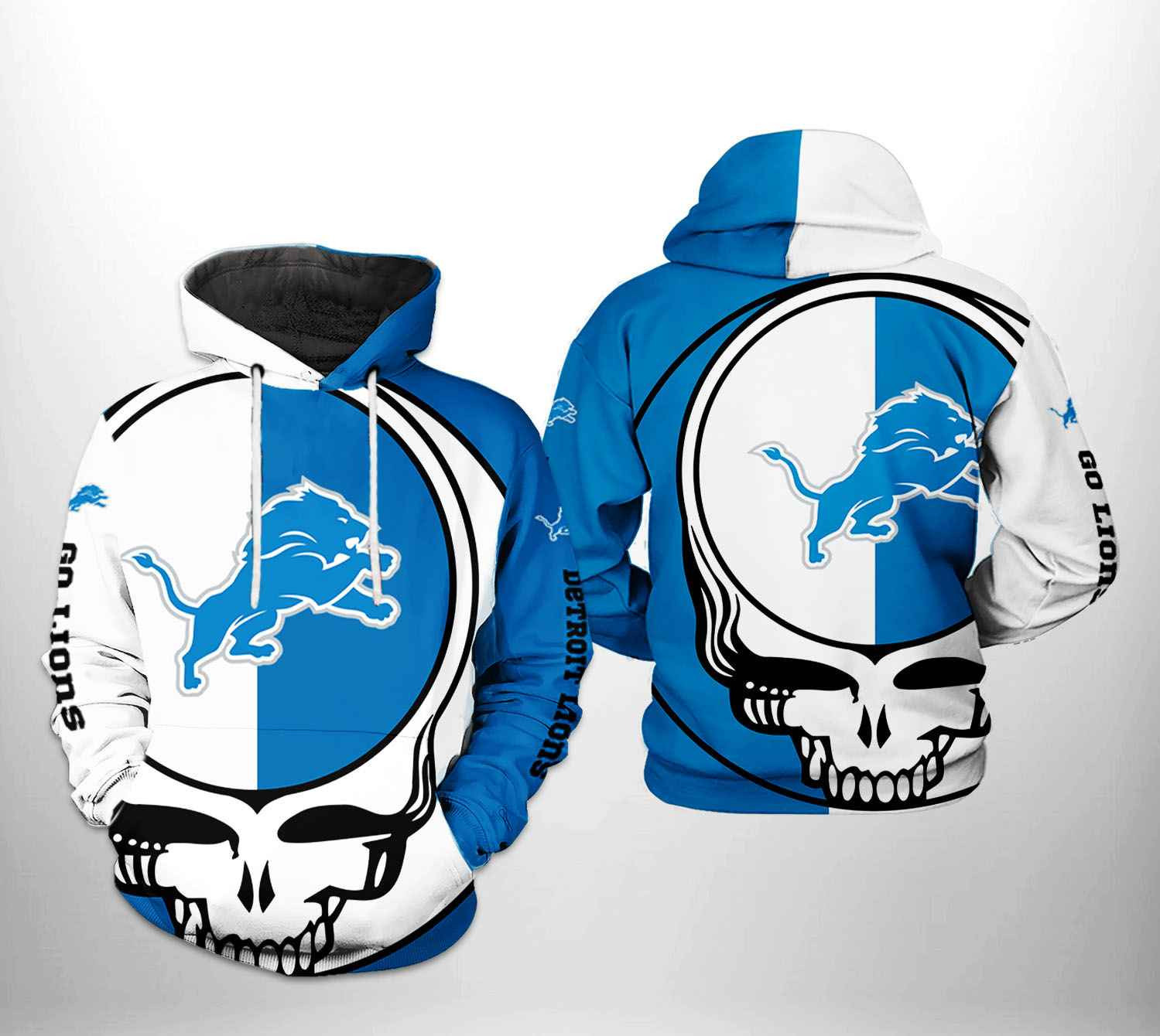 NFL Detroit Lions NFL Grateful Dead 3D All Over Print Hoodie, Zip Hoodie