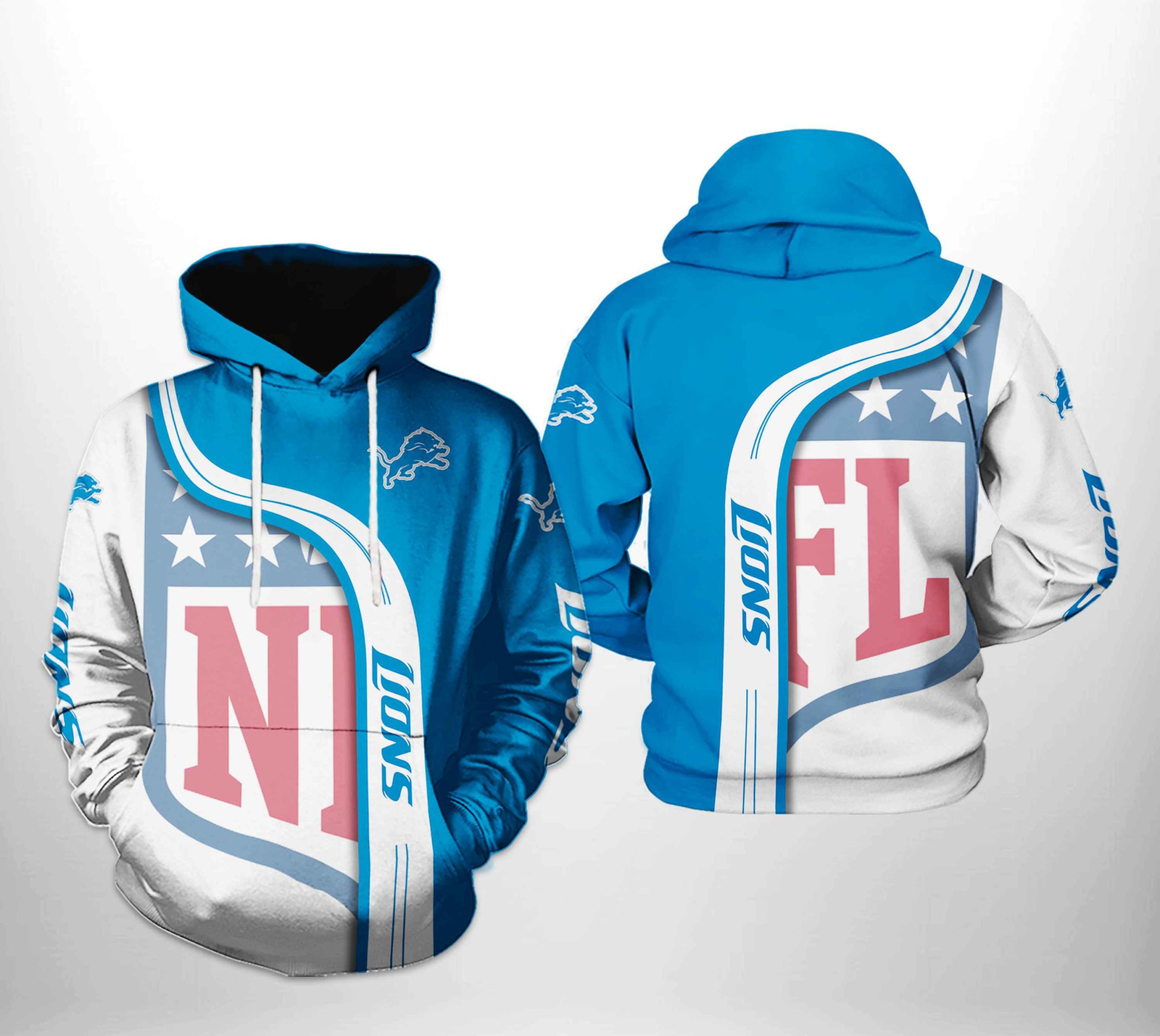 NFL Detroit Lions NFL Team 3D All Over Print Hoodie, Zip Hoodie