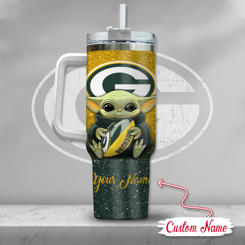 NFL Green Bay Packers Baby Yoda Custom Stanley Cup 40 oz 30 oz Tumbler With HandleTVC2301127 - Image 3