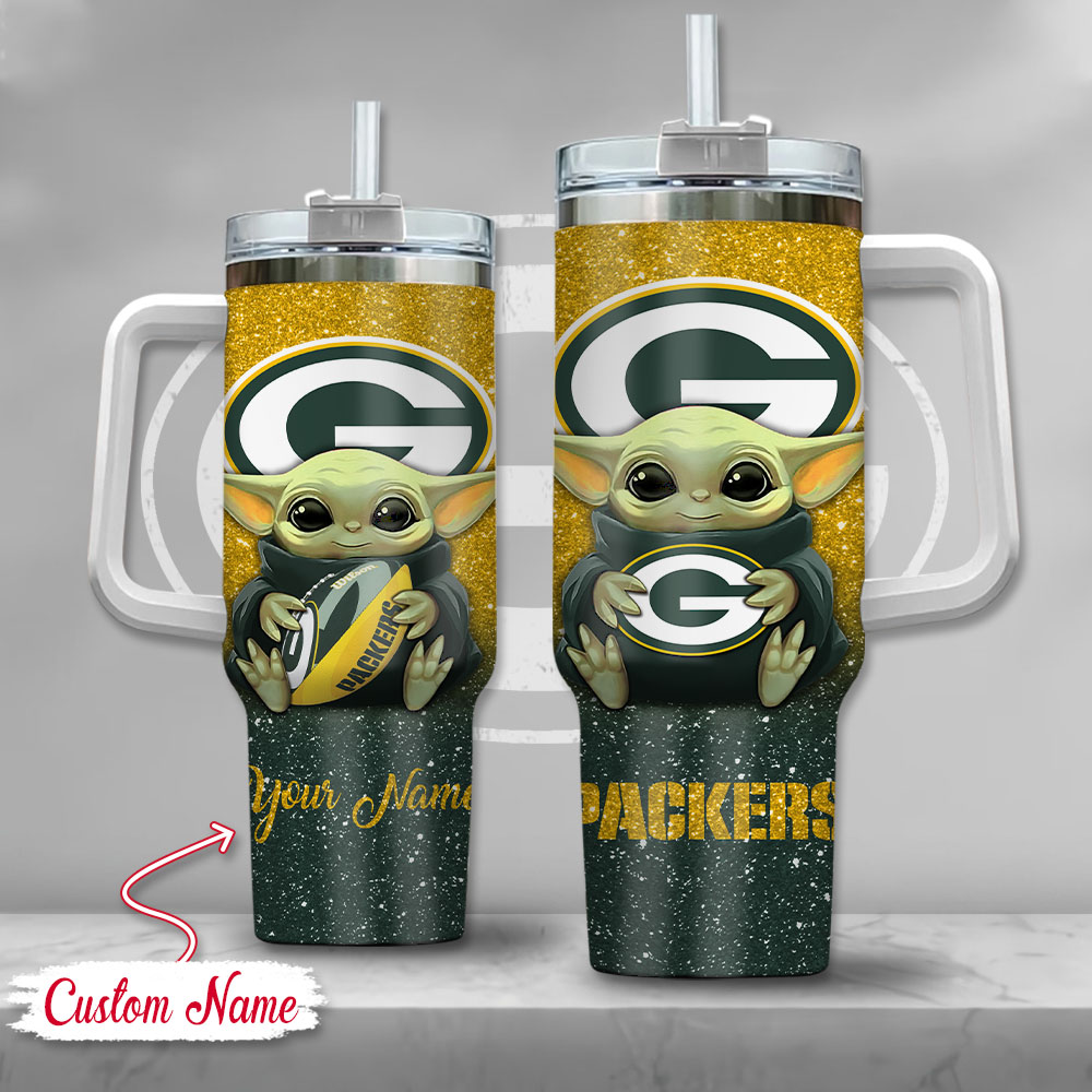 NFL Green Bay Packers Baby Yoda Custom Stanley Cup 40 oz 30 oz Tumbler With HandleTVC2301127